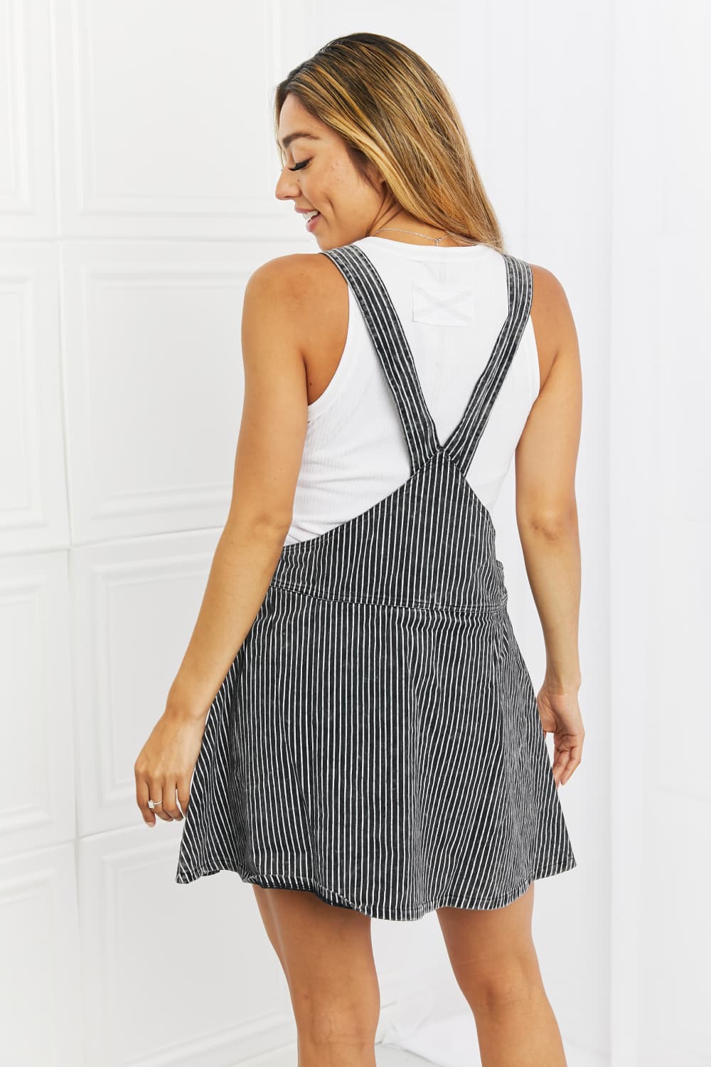 To The Park Overall Dress in Black